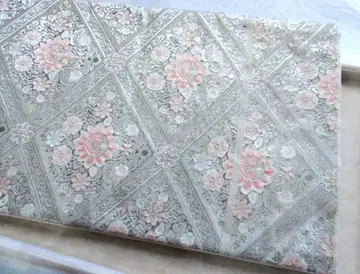 순수 실크 후쿠로 오비 미사용품 아라베스크 문양 작가 공방명 등 있음