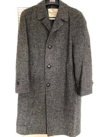 해리스 트위드 울 체스터 코트 롱 코트