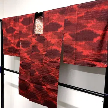 도행 코트 부풀린 직조 꽃 직조풍 구름 흐림 기모노 111tz