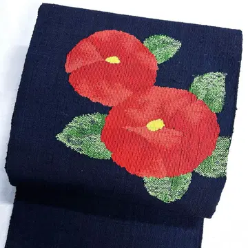 열림 나고야 오비 나고야 오비  동백 네이비 컬러 기모노 112tz