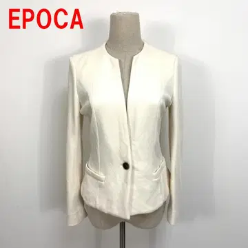 A7129 에포카 노카라 자켓 안감 없음 화이트 계열 아이보리 40