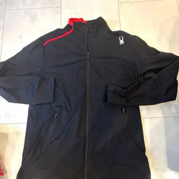 SPYDER 풀 지퍼 자켓 XXL 블랙/빨간색
