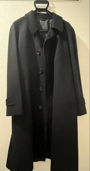 블랙 남성용 롱 코트 100% 캐시미어