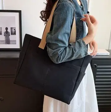 대용량 지퍼 토트백 숄더