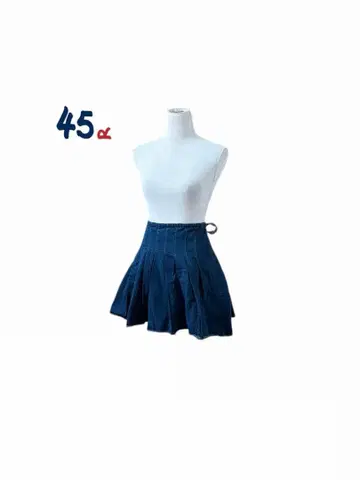 45rpm 45R 랩 미니 플리츠 스커트 자수