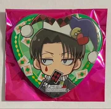 리바이 진격의 거인 프린세스 카페 플레이 카드 구매 혜택 하트형 캔뱃지