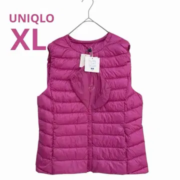 택 포함 울트라 라이트 다운 핑크 복조리 있음 XL