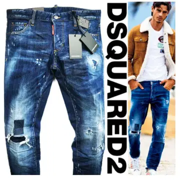 DSQUARED2 리페어 가공 데님 Slim Jean