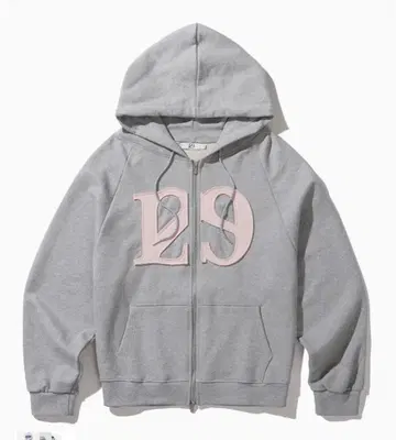 [ 이리/ILLIGO ] 로고 패치 후드 집업 라이트 그레이/