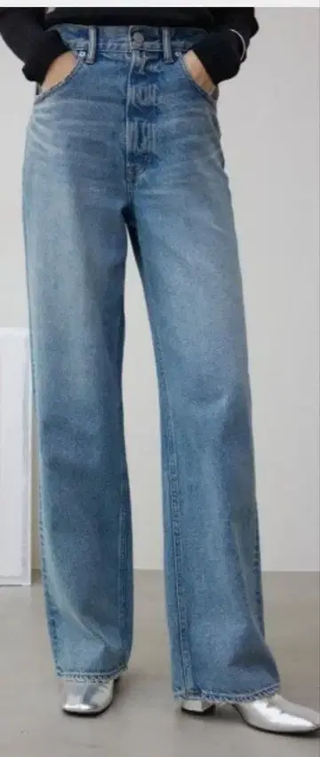 AZUL BY MOUSSY 하이웨스트 와이드 데님