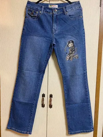 베티 부프 자수 데님 팬츠