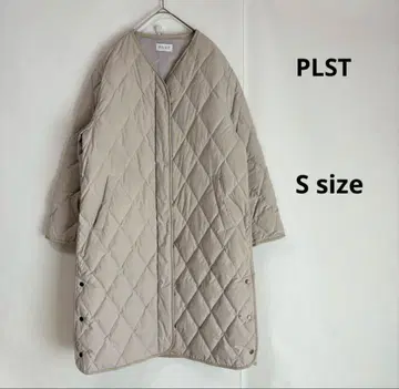 PLST 플라스테 퀼팅 다운 코트 S 베이지 오버 사이즈