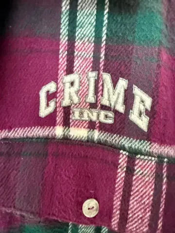 CRIME INC 플란넬 셔츠 buttstain