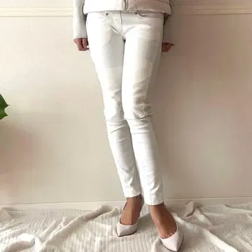 NeIL Barrett 화이트 스키니 팬츠 로우웨스트