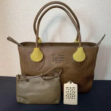 미사용 새상품 genten 공구 각인 가죽 토트백 천연 가죽 A4