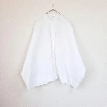 유니클로 +J 스탠드 카라 볼륨 블라우스 S 화이트