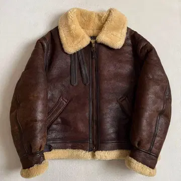AVIREX B-3 플라이트 자켓 양가죽 브라운 44