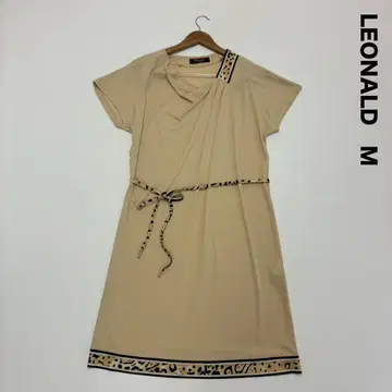 LEONALD 레오나르 가슴 드레이프 칸칸 프렌치 슬리브 원피스