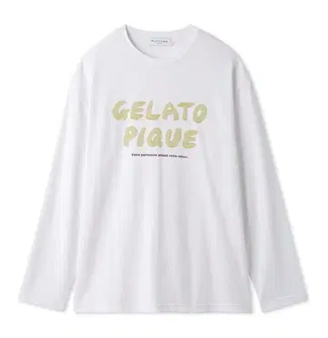 GELATO PIQUE HOMME 화이트 긴팔 T셔츠