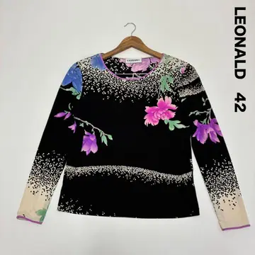 LEONALD 레오나르 실크 100% 이탈리아제 풀오버 42 블랙