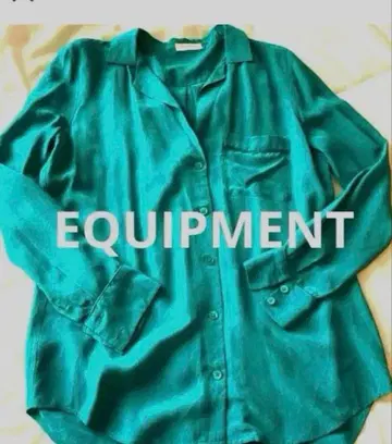 EQUIPMENT FEMME 터콰이즈 실크 100% 셔츠