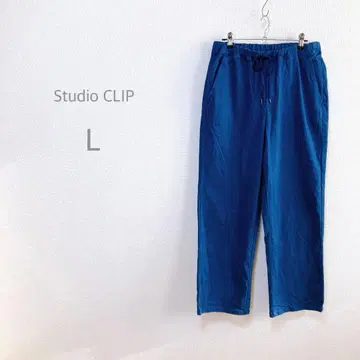 [ Studio CLIP ] 와이드 팬츠 허리밴딩 치노크로스 노코어