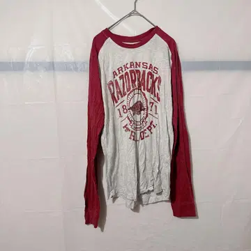 RUSSELL ARKANSAS RAZORBACKS 긴팔 T셔츠 [ M ]