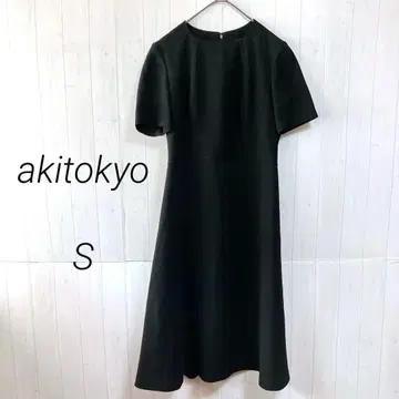 akitokyo 반팔 블랙 포멀 원피스 7호 S 사이즈