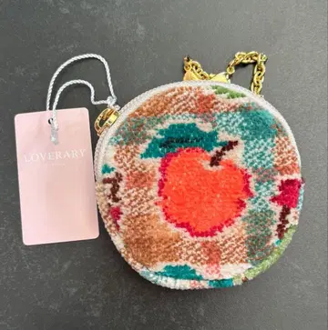 러브리 바이 페이러 레트로 후르츠 체크 서클 파우치