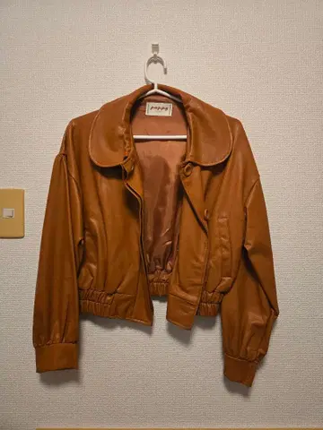 POPPY 아사기니뇨 페이크 가죽 자켓