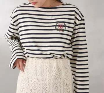 보더 긴팔 T셔츠