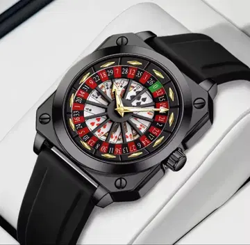 블랙 룰렛 디자인 시계