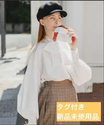 BONLECILL 볼륨 슬리브 2way 클래시컬 보타이 리본 블라우스