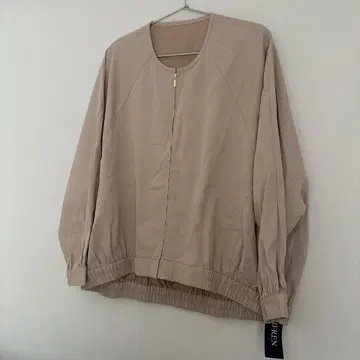 미사용 택 포함 FASHFREN 노카라 돌먼 슬리브 블루종 린넨 혼방