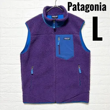 파타고니아 베스트 플리스 로고 보라색 퍼플 Patagonia [ L ]