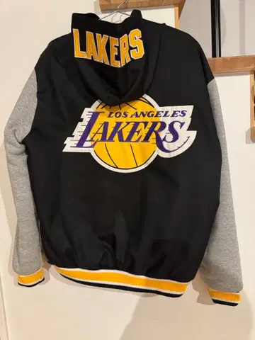 Lakers 후드 부착 바시티 자켓