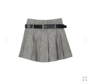 스니들 플리츠 스커트 쇼츠 체크