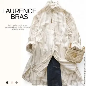 LAURENCE BRAS 로렌스 브라 긴팔 셔츠 루즈핏 플란넬 겉옷