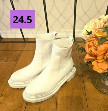 화이트 사이드 고어 부츠 통굽 XL 24.5