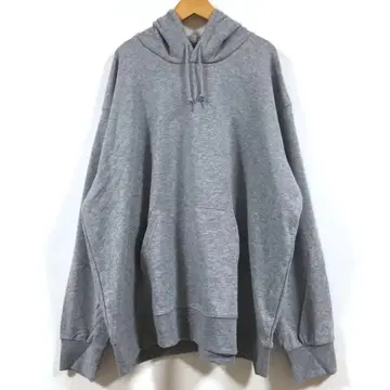새상품 슈퍼 빅 후드티 맨투맨 긴팔 남성용 그레이 4XL