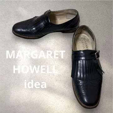 [ M.H. idea ] 프린지 몽크 스트랩 로퍼 24.5cm 블랙