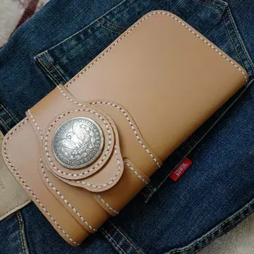 천연 소가죽 장지갑 (코인 포켓 포함)