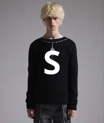 사이즈 S [ GRANCY ] Print Design Sheer Knit