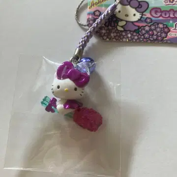 [레어] 헬로키티 홋카이도 한정 라벤더 빅 리본 족쇄 스트랩