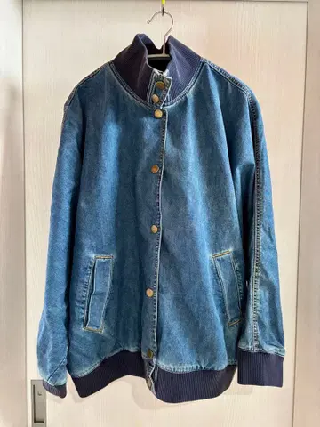 [ 새상품 ] FASHIRU 스탠드 카라 데님 블루종