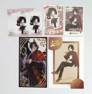 니지산지 셰린 버건디 카드 스티커