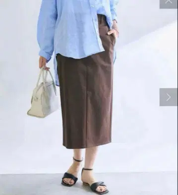 리브 드와 치노 스커트 브라운