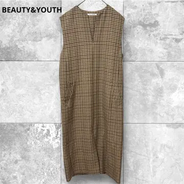 [ BEAUTY&YOUTH ] 키넥 프론트 슬릿 오버롤 스커트