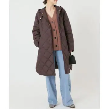 새상품 완판템 이에나 IENA 퀼팅 벤치 코트 38 브라운
