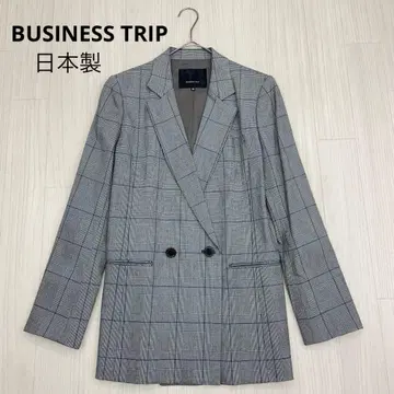 BUSINESS TRIP 글렌체크 더블 버튼 자켓 일본제